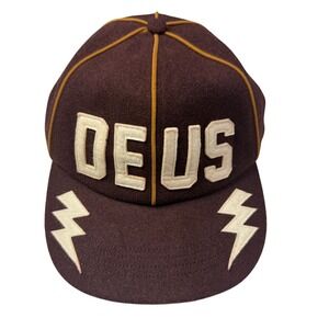 Deus Ex Machina Restwell Cap Brown Wool Blend‎ Adjustable Hat DMF257287 Mens